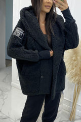 Damska pluszowa kurtka z kapturem