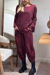 Damski sportowy garnitur w panterkę na co dzień