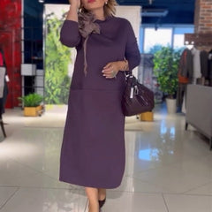 Sukienka damska z kołnierzykiem i kieszeniami💕