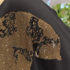 Damski, swobodny, elegancki top z nadrukiem i dekoltem w serek