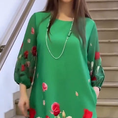 Spring Specials💐 elegancka kwiecista sukienka na okrąg