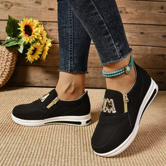 Damskie buty typu casual, zapinane na zamek