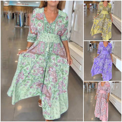 🔥👗Elegancka damska kwiecista sukienka na sznurka