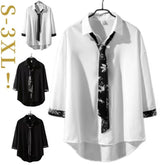 Koszula z długim rękawem, jednokolorowa koszula w paski z wiązaniem