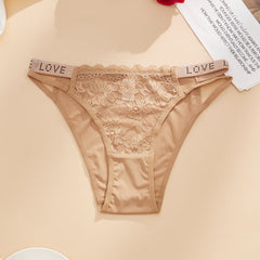 👙Kobiece koronkowe majtki ze średnim stanem i wydrążonymi diamentami