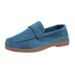 Mokasyny z płaskim kwadratowym noskiem i płytkim otworem, wygodne i miękkie