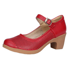 2025 gruby obcas sandały z miękkim dnem i wydrążonym obcasem