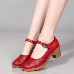 2025 gruby obcas sandały z miękkim dnem i wydrążonym obcasem