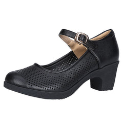 2025 gruby obcas sandały z miękkim dnem i wydrążonym obcasem