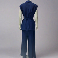 Casualowe stroje wiosenne | Top kimono z szerokimi nogawkami i paskiem – dwuczęściowy zestaw