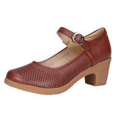 2025 gruby obcas sandały z miękkim dnem i wydrążonym obcasem