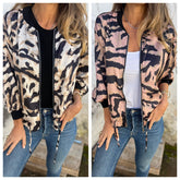 Damska jesienna kurtka bomberka z zamkiem błyskawicznym dla kobiet