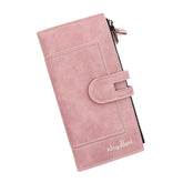 Damski portfel w stylu retro z prawdziwej skóry, z podwójnym zamkiem