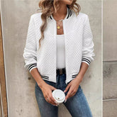 Zapinany na zamek kardigan z nadrukiem i mały płaszcz