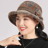 🎄Oferty przedświąteczne🎁🎄 damska wełniana czapka dla mamy na jesień i zimę