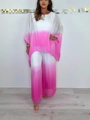 💝Elegancki szyfonowy dwuczęściowy komplet damski