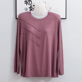 Jesienny top koszulowy dla mamy w dużych rozmiarach