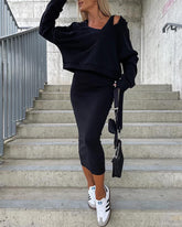 🥻Kombinezon dresowy z dekoltem w kształcie litery V i kapturem