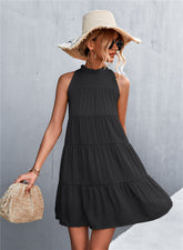 🌞 Wiosna/Lato 2024 Sukienka bez rękawów Halter Spódnica o linii A