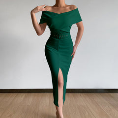 👒👠👛 Spódnica z odkrytymi ramionami i paskiem