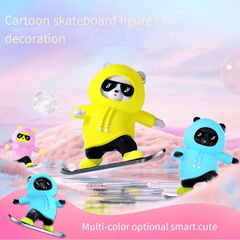 Dekoracje samochodowe-Lalka na deskorolce z kreskówkowym misiem (🔥DARMOWA WYSYŁKA🔥)