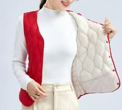 🔥2023 Nowa, jesienna i zimowa kurtka puchowa bez rękawów, pogrubiona kamizelka Sherpa