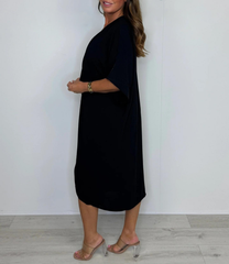 💖 Limitowana wyprzedaż 50% zniżki💖 Sukienka maxi z krótkim rękawem i wiązaniem