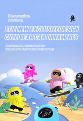 Dekoracje samochodowe-Lalka na deskorolce z kreskówkowym misiem (🔥DARMOWA WYSYŁKA🔥)