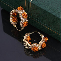 💝Wyprzedaż 40% ZNIŻKI – Kolczyki z kwiatami róży🌹