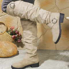 Damskie botki z paskami zapinanymi na klamrę