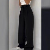 Damskie sznurowane szerokie spodnie casualowe