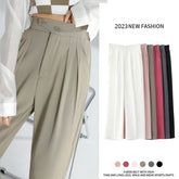 Luźne spodnie damskie o pełnej długości