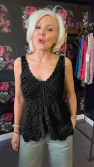 Damski top koronkowy Hollow Out