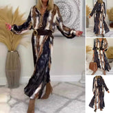 🌸Specjalne oferty wiosenne💐 Elegancka sukienka maxi z nadrukiem tie-dye