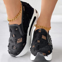 🔥Ostatni dzień wyprzedaży 50% zniżki - Damskie buty ortopedyczne z grubej siateczki płóciennej