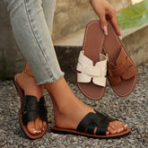 Damskie płaskie sandały ortopedyczne typu slip-on