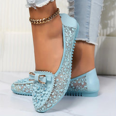 🔥Ostatni dzień 50% zniżki – Damskie eleganckie koronkowe oddychające sandały ortopedyczne Slip On