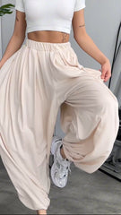 Damskie, swobodne, wygodne, szerokie spodnie