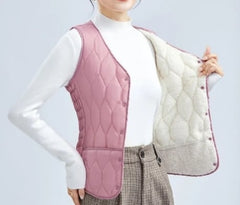 🔥2023 Nowa, jesienna i zimowa kurtka puchowa bez rękawów, pogrubiona kamizelka Sherpa