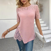 Modna i elegancka półprzezroczysta dzianinowa koszulka