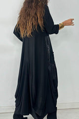 Damska patchworkowa sukienka na co dzień z nadrukiem