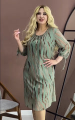 🌸Damska luźna sukienka z modnym nadrukiem