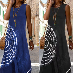 💕Damska sukienka midi bez rękawów na co dzień