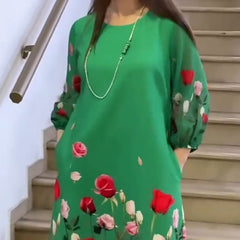 Spring Specials💐 elegancka kwiecista sukienka na okrąg