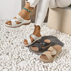 Ortopedyczny kwiat swobodny klin sandały pięty