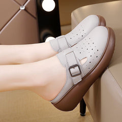 Skórzane kapcie z miękką podeszwą