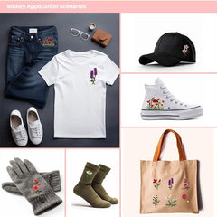 Rozpuszczalne w wodzie wzory kwiatowe do haftu