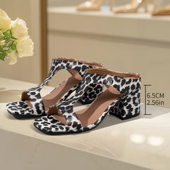 🔥Ostatnia promocja 50% zniżki - Modne damskie skórzane sandały ortopedyczne na grubym obcasie