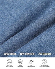 Curveease Ward Shirred Button Front High talia Dżinsy Chude Flear Dżinsy