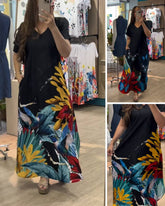 🦋🌼Długa sukienka z nadrukiem motyla